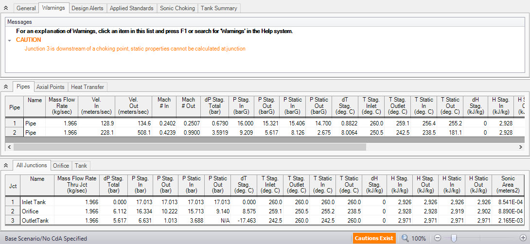 Output window showing results